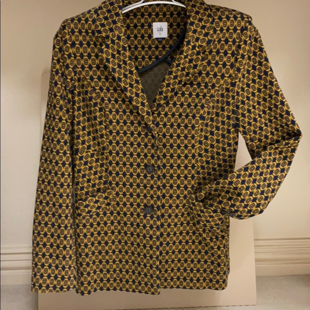 Cabi Beautiful Navy with Gold blazer